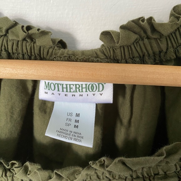 MOTHERHOOD MATERNITY Olive Green Embroidered Top - Picture 5 of 5